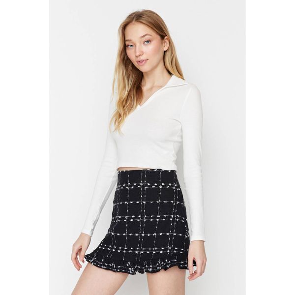 Trendyol Trendyol Black Plaid Skirt