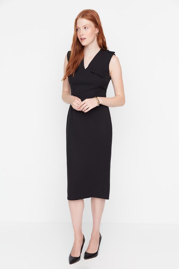 Trendyol Trendyol Black Pocket Detailed Dress