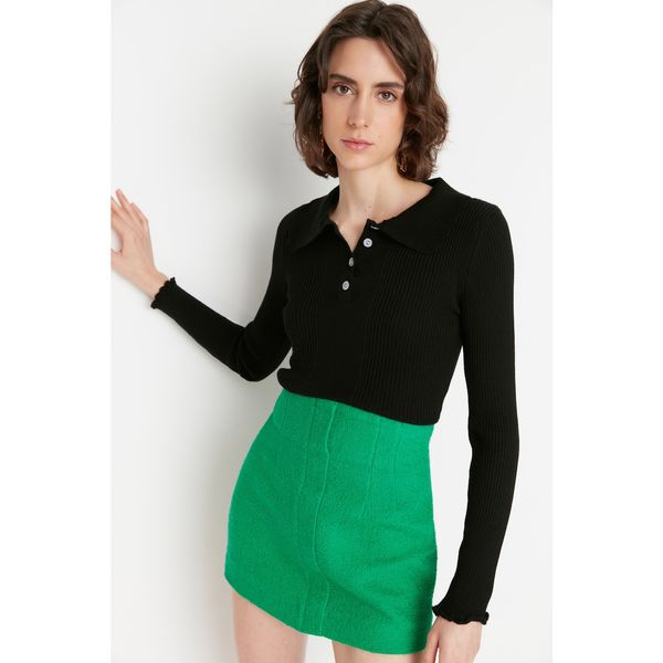 Trendyol Trendyol Black Polo Collar Knitwear Sweater