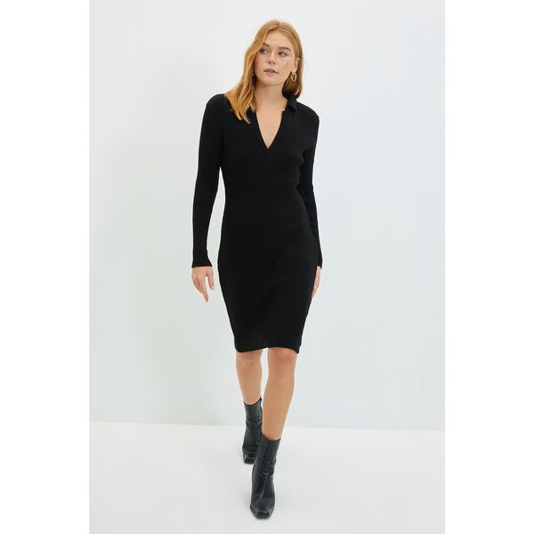 Trendyol Trendyol Black Polo Neck Sweater Dress