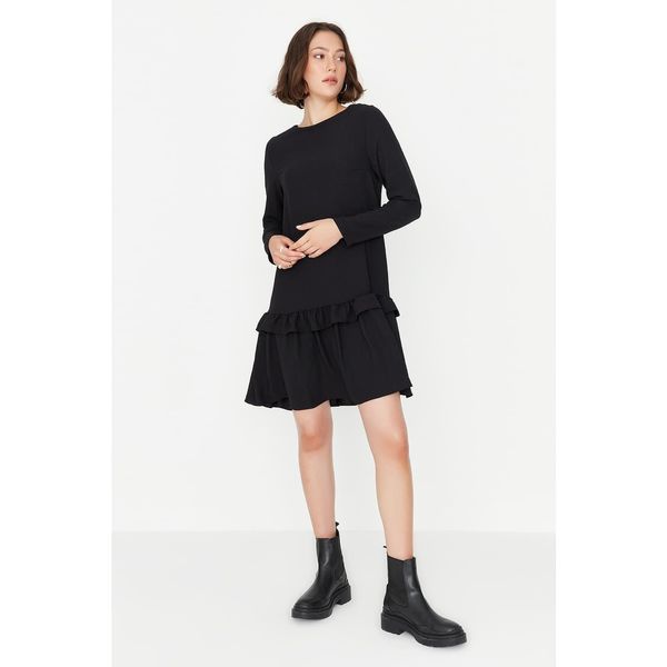 Trendyol Trendyol Black Ruffle Detailed Dress