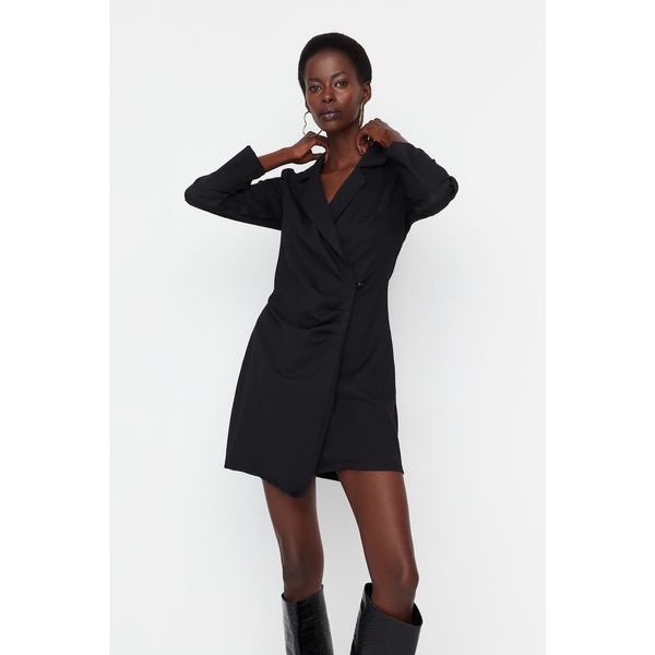 Trendyol Trendyol Black Ruffle Detailed Dress