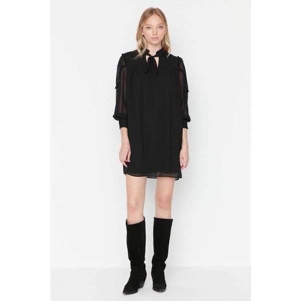 Trendyol Trendyol Black Scarf Collar Dress