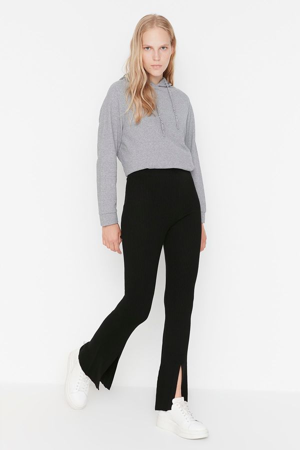 Trendyol Trendyol Black Slit Knitwear Trousers