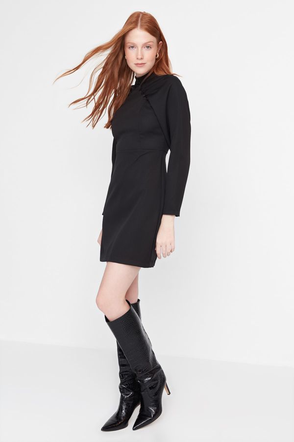 Trendyol Trendyol Black Standing Collar Dress