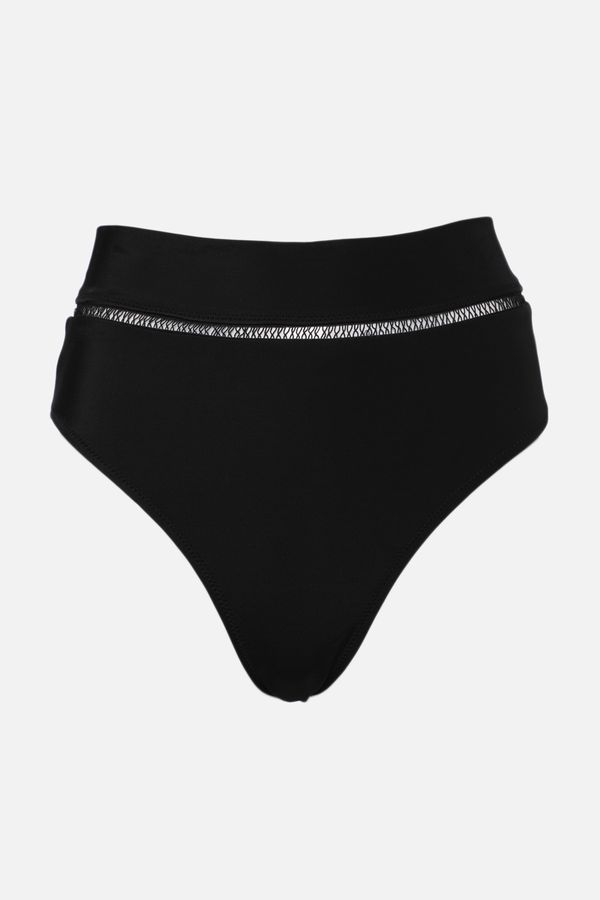 Trendyol Trendyol Black Stripe Accessory Detail Bikini Bottoms