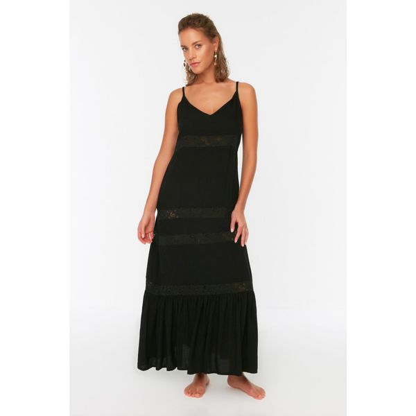 Trendyol Trendyol Black Stripe Accessory Detail Dress
