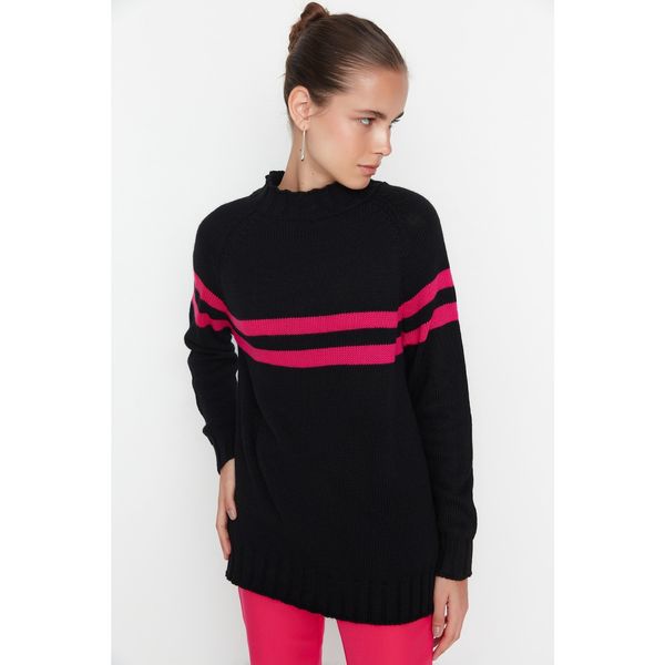 Trendyol Trendyol Black Striped Knitwear Sweater