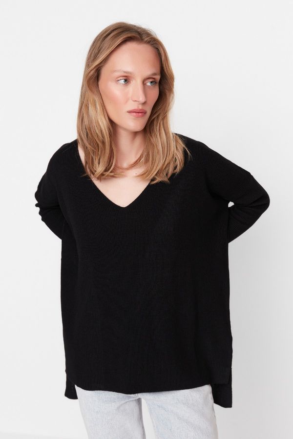 Trendyol Trendyol Black Super Oversize Knitwear Sweater