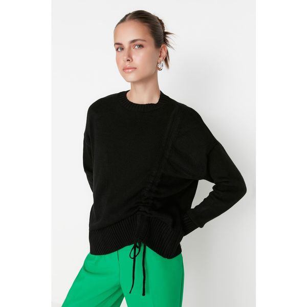 Trendyol Trendyol Black Tunnel Detailed Knitwear Sweater