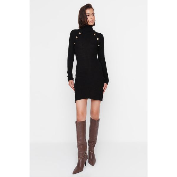 Trendyol Trendyol Black Turtleneck Knitwear Dress