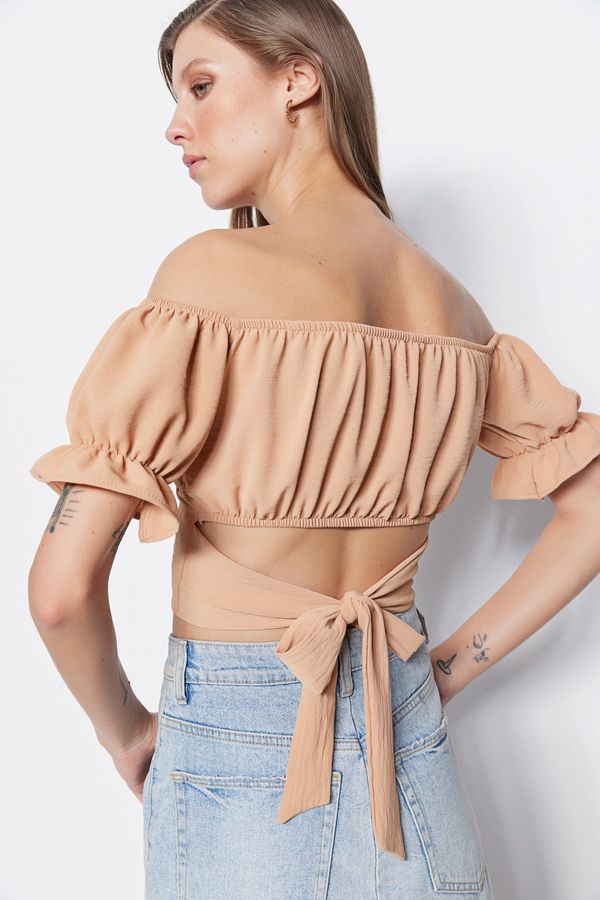 Trendyol Trendyol Blouse - Beige - Fitted