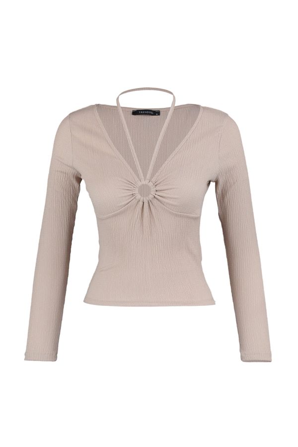 Trendyol Trendyol Blouse - Beige - Slim fit