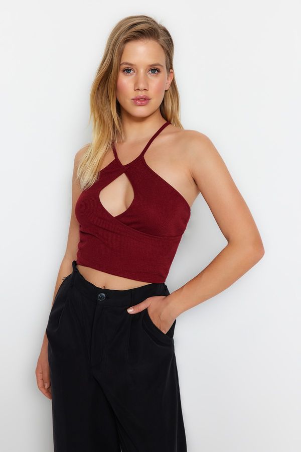 Trendyol Trendyol Blouse - Burgundy - Fitted