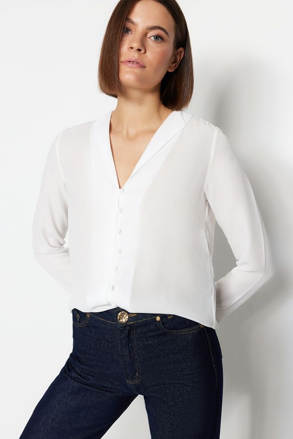 Trendyol Trendyol Blouse - Ecru - Fitted