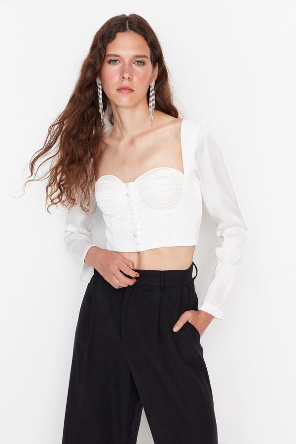 Trendyol Trendyol Blouse - Ecru - Fitted