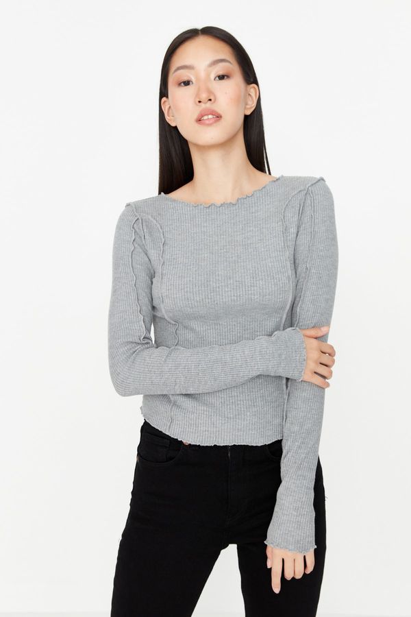 Trendyol Trendyol Blouse - Gray - Slim fit