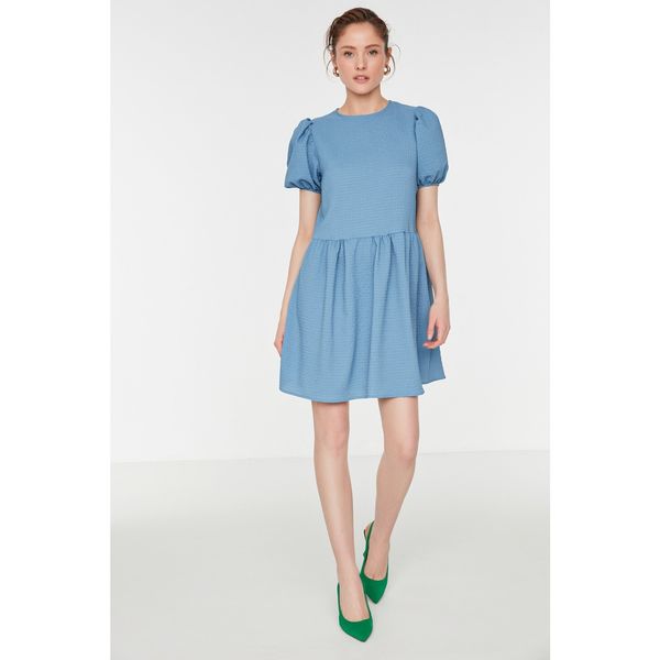 Trendyol Trendyol Blue Balloon Sleeve Dress