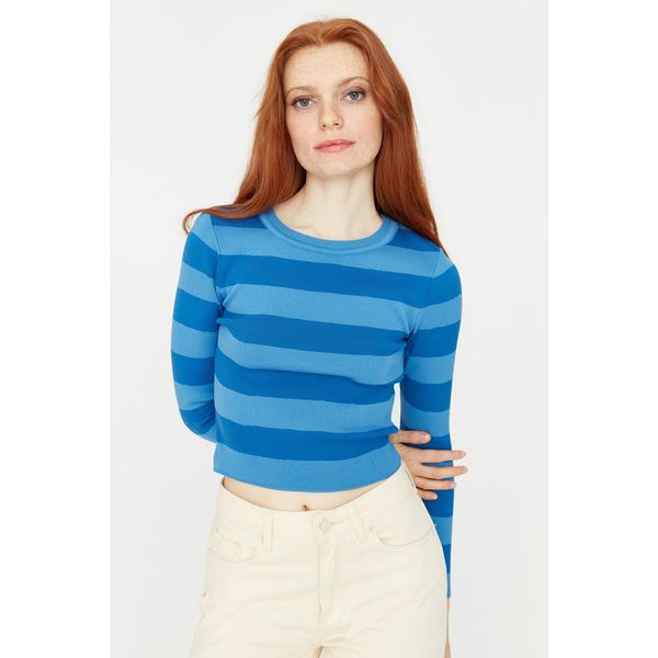 Trendyol Trendyol Blue Color Block Knitwear Sweater