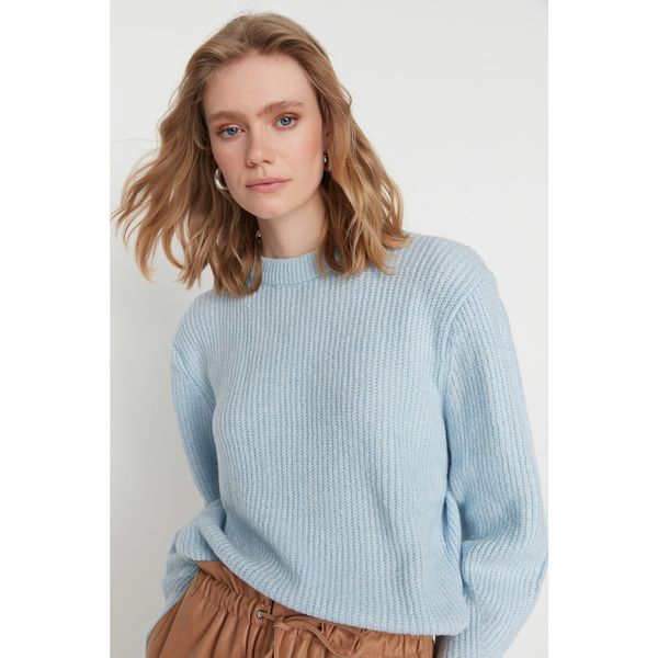 Trendyol Trendyol Blue Crew Neck Knitwear Sweater