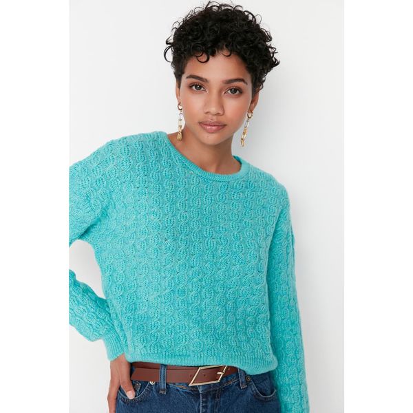 Trendyol Trendyol Blue Crop Cut Knitwear Sweater