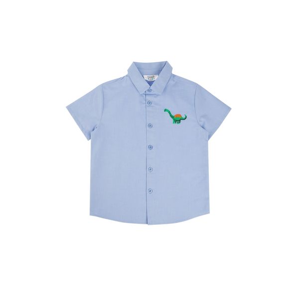 Trendyol Trendyol Blue Embroidered Boy's Woven Shirt