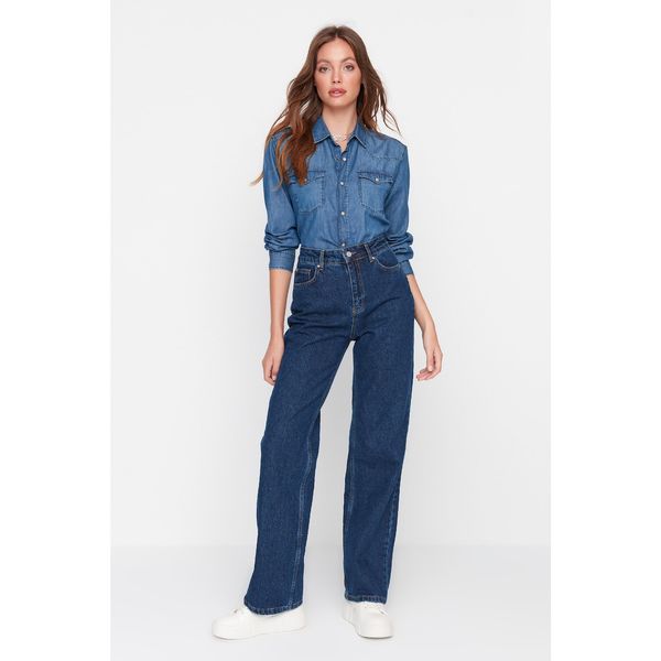 Trendyol Trendyol Blue High Waist 90's Wide Leg Jeans