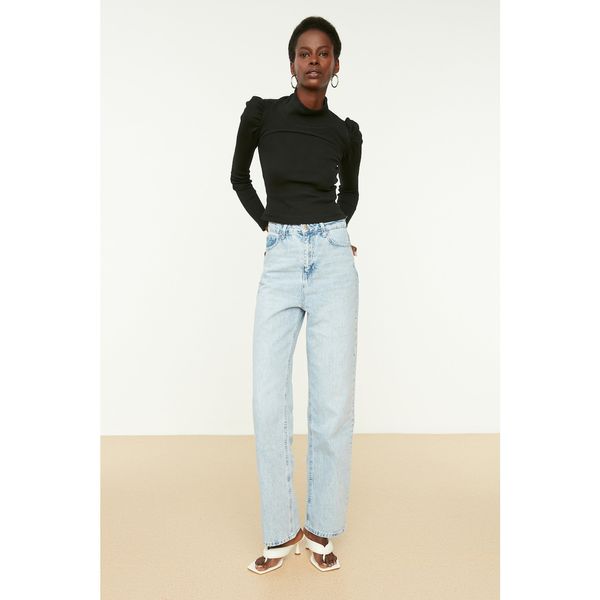 Trendyol Trendyol Blue High Waist Wide Leg Jeans