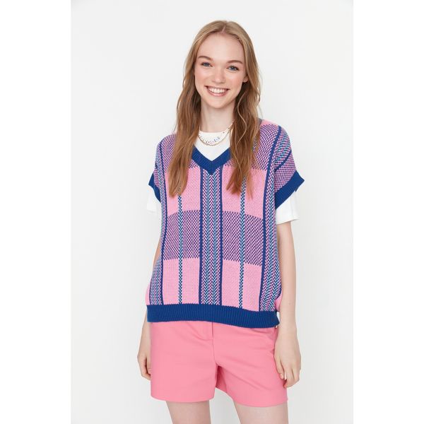 Trendyol Trendyol Blue Jacquard Knitwear Sweater