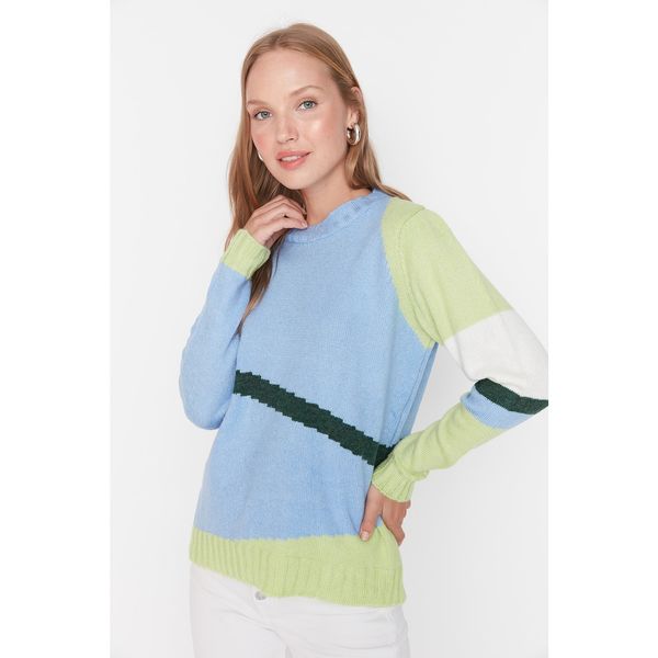 Trendyol Trendyol Blue Jacquard Knitwear Sweater