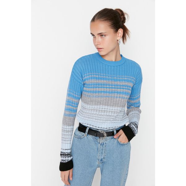 Trendyol Trendyol Blue Patterned Knitwear Sweater