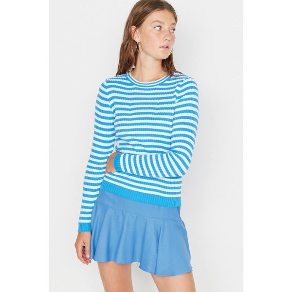 Trendyol Trendyol Blue Striped Knitwear Sweater
