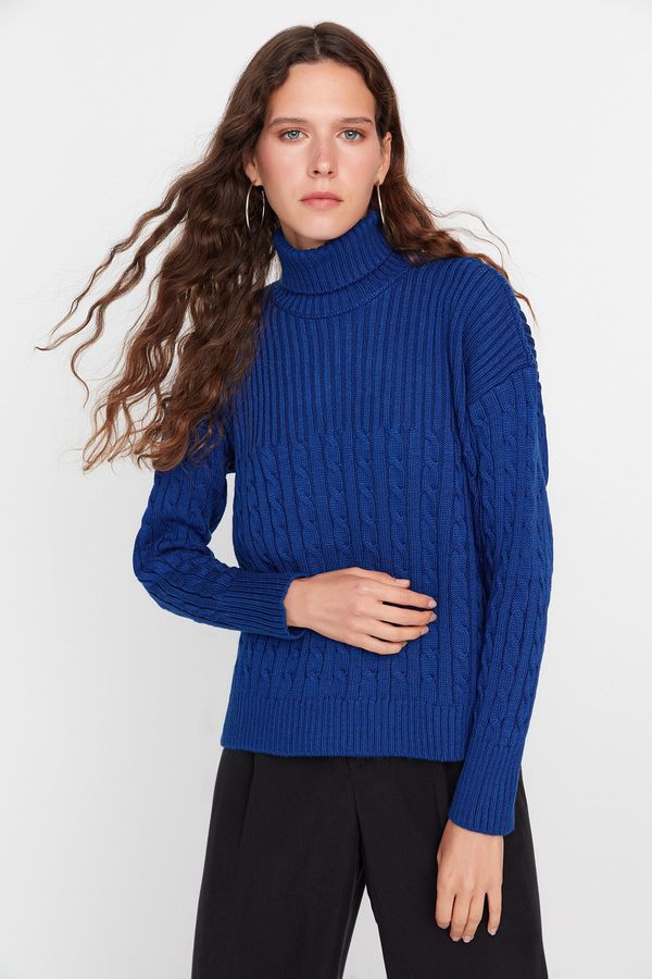 Trendyol Trendyol Blue Turtleneck Knitwear Sweater