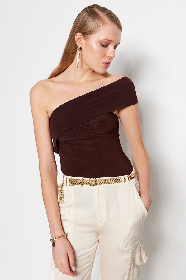 Trendyol Trendyol Bodysuit - Brown - Fitted