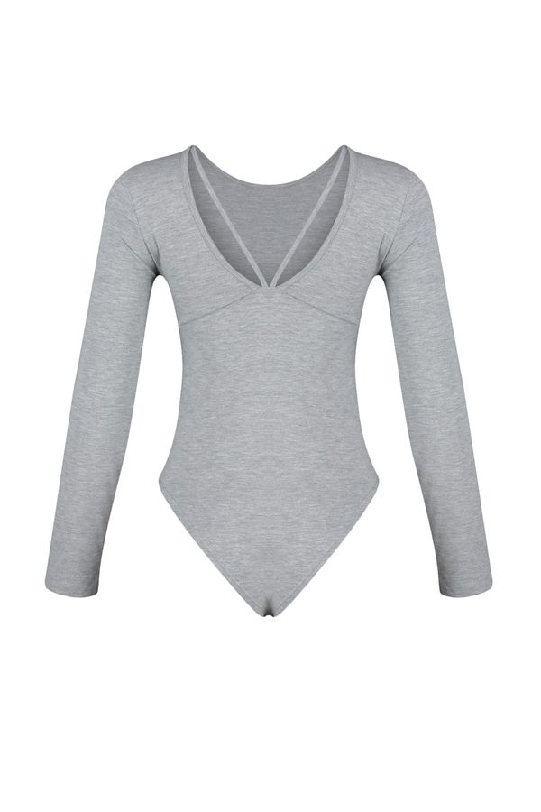 Trendyol Trendyol Bodysuit - Gray - Fitted