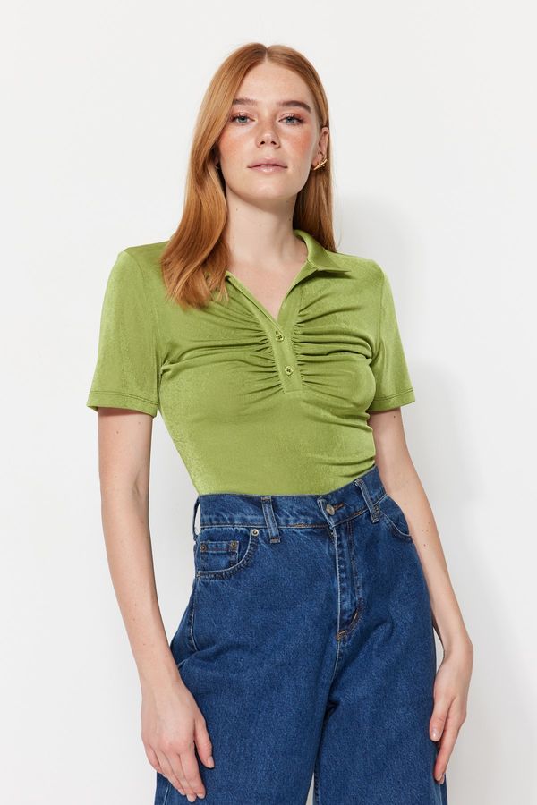 Trendyol Trendyol Bodysuit - Green - Slim Fit