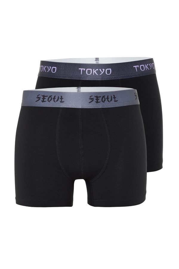 Trendyol Trendyol Boxer Shorts - Black - Pack 2