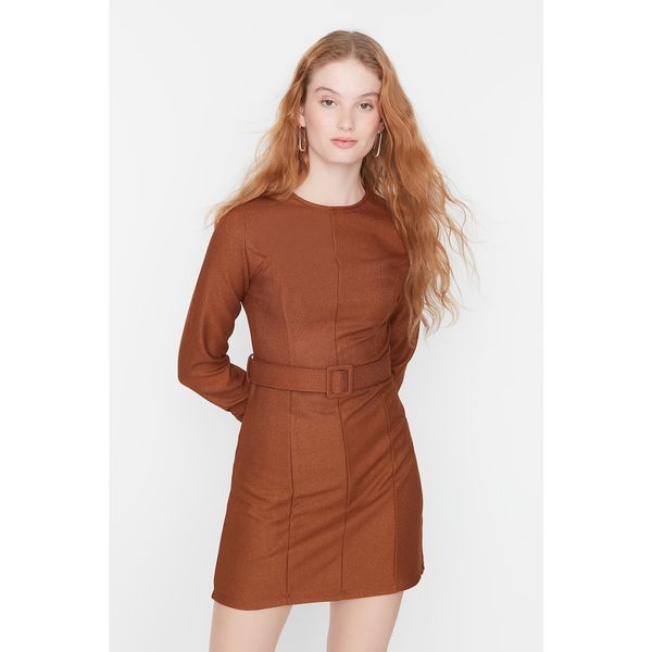 Trendyol Trendyol Brown Belted Dress