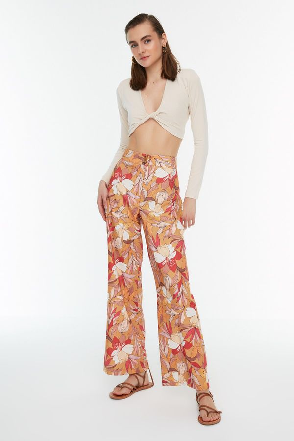 Trendyol Trendyol Brown High Waist Trousers