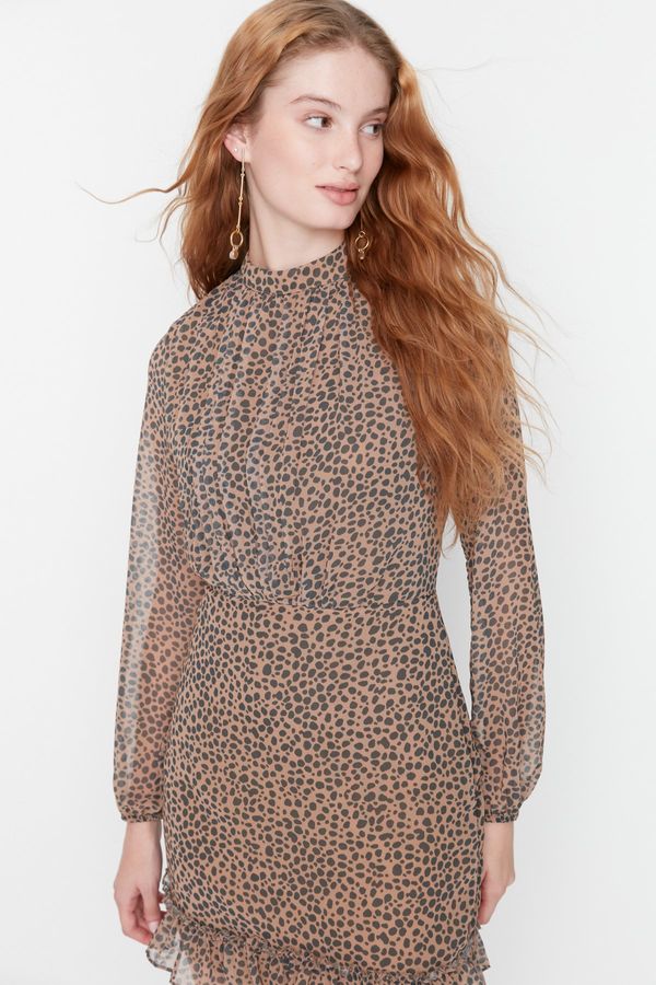 Trendyol Trendyol Brown Leopard Pattern Dress
