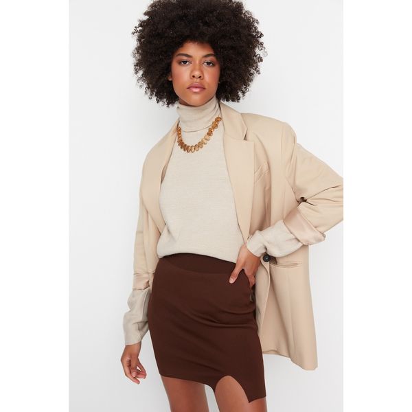 Trendyol Trendyol Brown Mini Knitwear Skirt