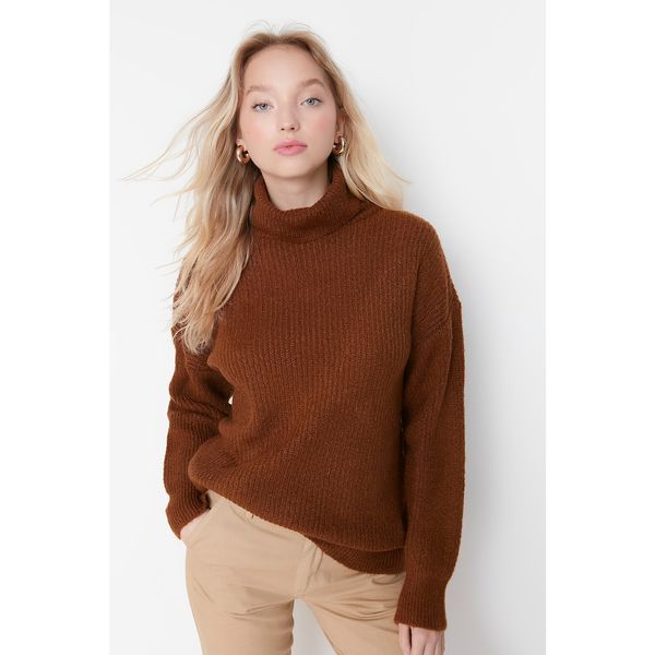 Trendyol Trendyol Brown Oversize Knitwear Sweater