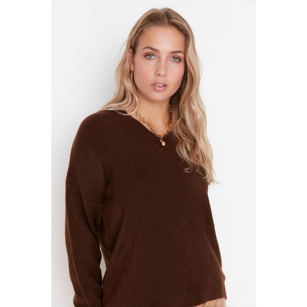 Trendyol Trendyol Brown Oversize Knitwear Sweater