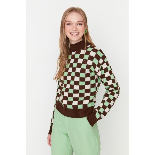Trendyol Trendyol Brown Patterned Knitwear Sweater
