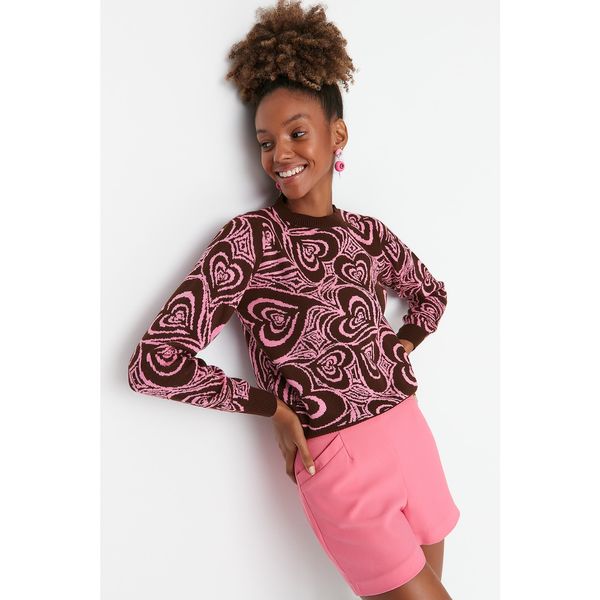 Trendyol Trendyol Brown Patterned Knitwear Sweater