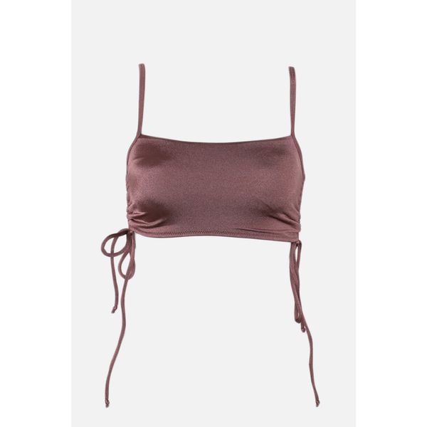 Trendyol Trendyol Brown Pleated Bikini Top