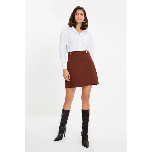 Trendyol Trendyol Brown Straight Skirt