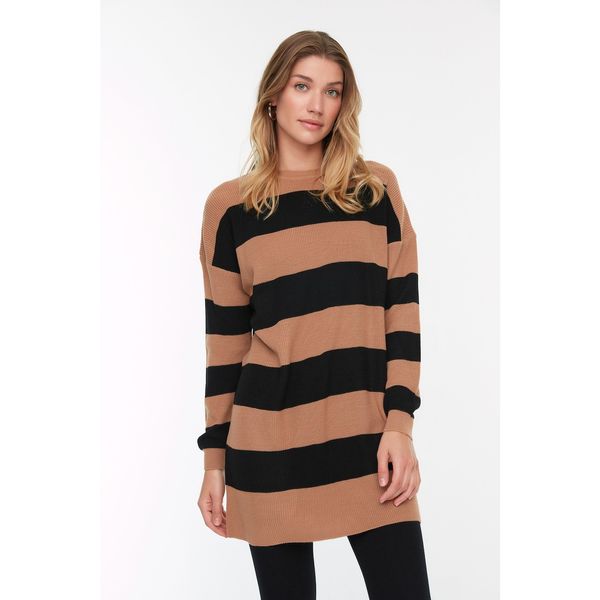 Trendyol Trendyol Brown Striped Knitwear Sweater