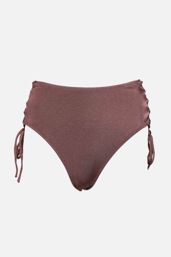 Trendyol Trendyol Brown Tie Detailed High Waist Bikini Bottom