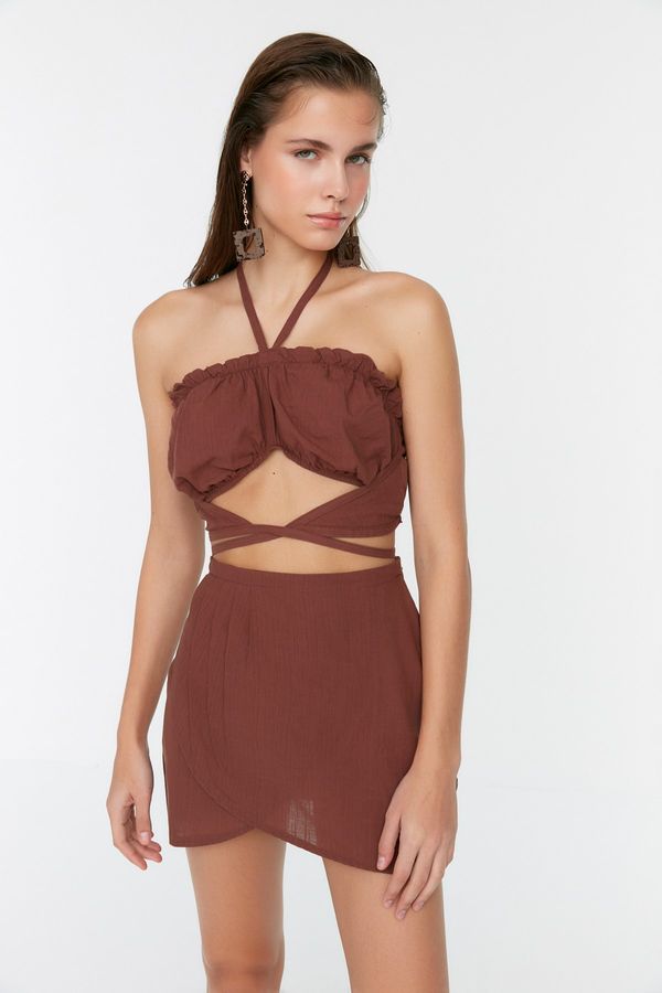 Trendyol Trendyol Brown Tied Bottom-Top Set